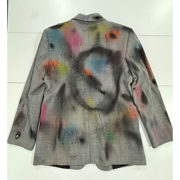 Artsy Painted and Embellished Blazer Art to Wear Jacket Womens Sz 8 (177) - Picture 2 of 12